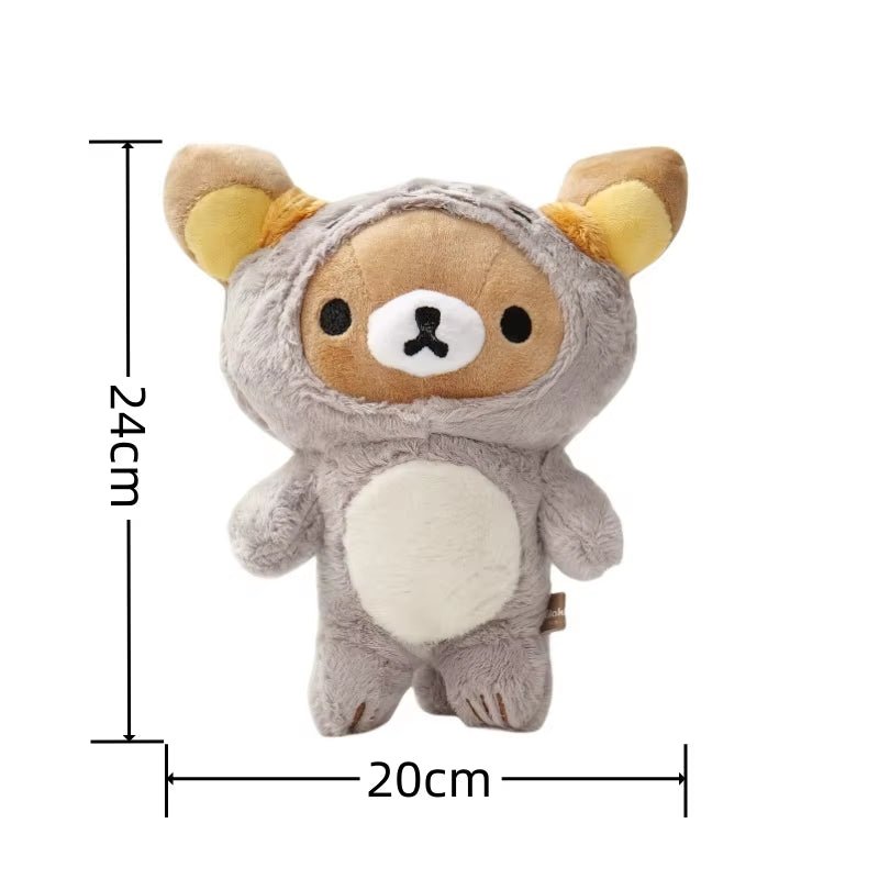 Anime Rilakkuma Cartoon Plush Doll Soft Bear Toys Kawaii Room Decor Teddy Bear Plushies Cute Couple Bear Xmas Gifts for Girls - MacroPanora