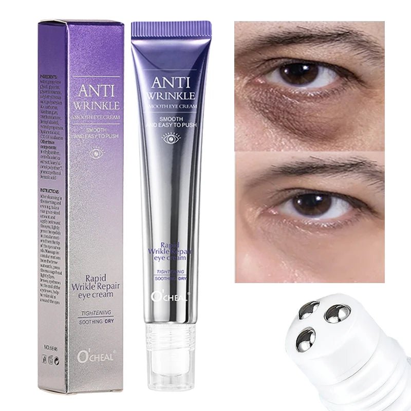 anti Wrinkle anti Dark Circle Eye Cream Roller Massager Moisturizing Eye Bags anti Aging Hyaluronic Acid Eye Skin Care - MacroPanora