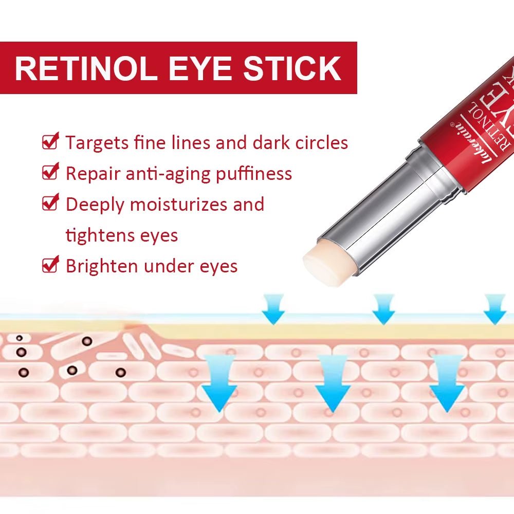 Retinol Eye Cream Stick: Anti-Wrinkle Dark Circle Remover for Lifting, Moisturizing & Brightening - MacroPanora