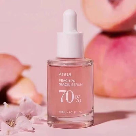 Anua Peach 77 Niacinamide Toner and 70 Serum Set for Sensitive Skin - 7% Brightening and Oil Control, Korean Skincare - MacroPanora