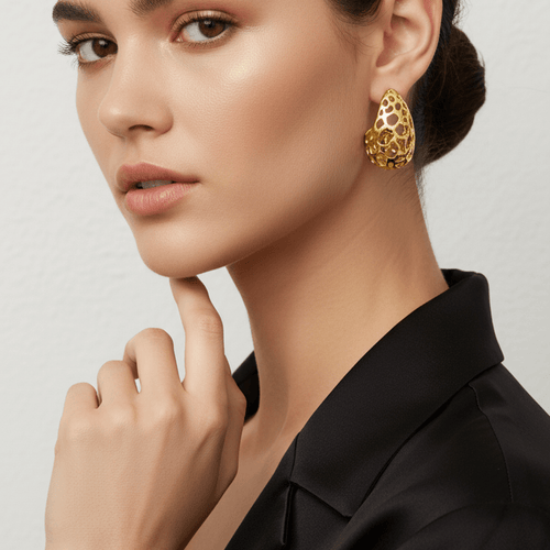 Artisan Teardrop Studs - MacroPanora