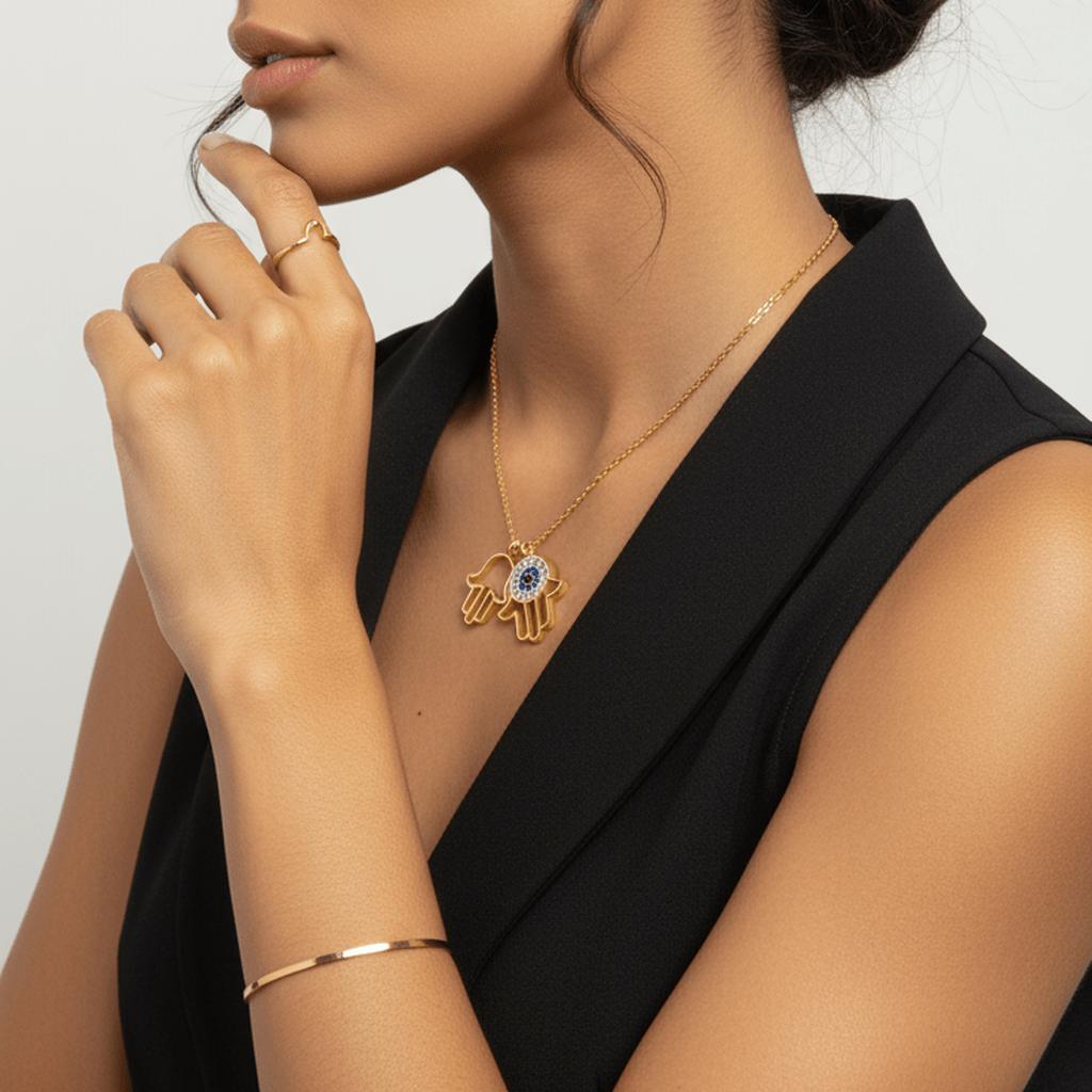 Azure Evil Eye Choker - MacroPanora