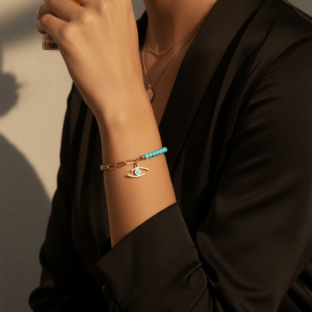 Azure Eye Beaded Bracelet - MacroPanora