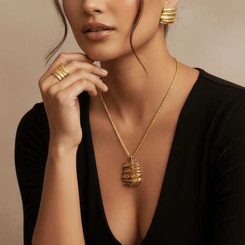 Bark Elegance Jewelry Set - MacroPanora