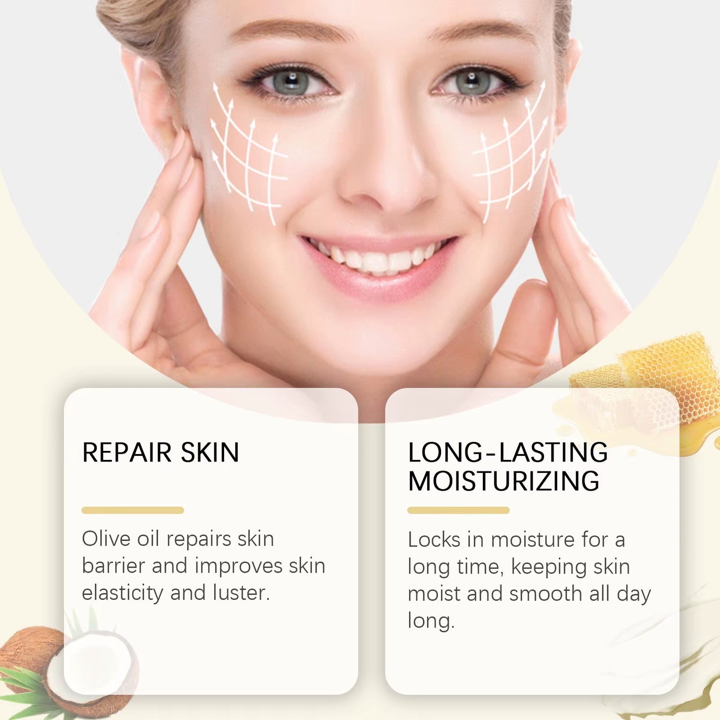 Beef Tallow Face Cream Lasting Moisturizing Soothing Repair Damaged Skin Increase Facial Elasticity Nourishing Smooth Skin Care - MacroPanora