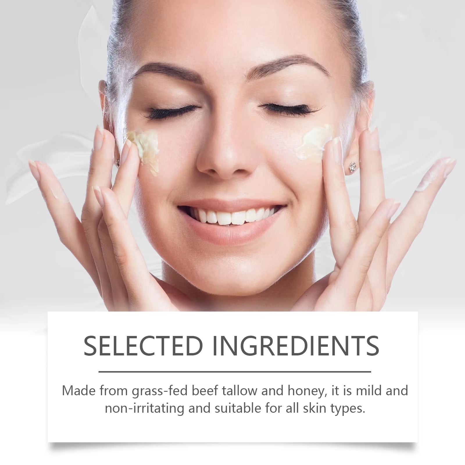 Beef Tallow Face Cream Lasting Moisturizing Soothing Repair Damaged Skin Increase Facial Elasticity Nourishing Smooth Skin Care - MacroPanora