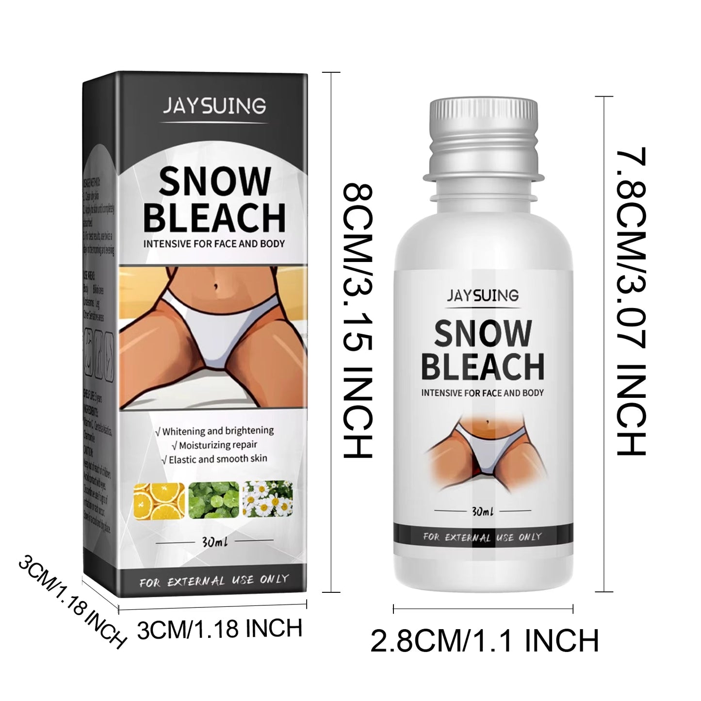 Body Snow Bleach Cream Nicotinamide Brighten Private Parts Underarm Bleaching Armpit Elbow Knees Joint Removal Dark Spot Melanin - MacroPanora