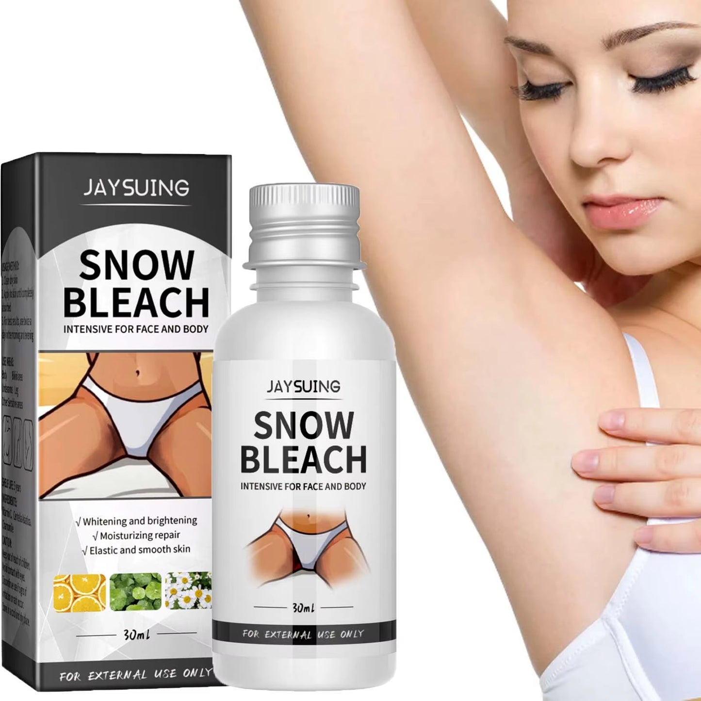 Body Snow Bleach Cream Nicotinamide Brighten Private Parts Underarm Bleaching Armpit Elbow Knees Joint Removal Dark Spot Melanin - MacroPanora