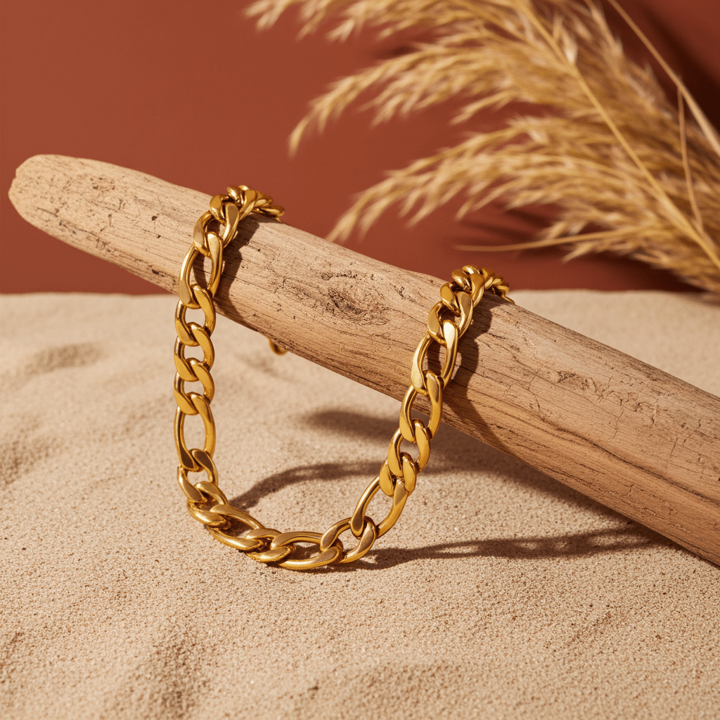 Boho Cuban Chain Bangle - MacroPanora