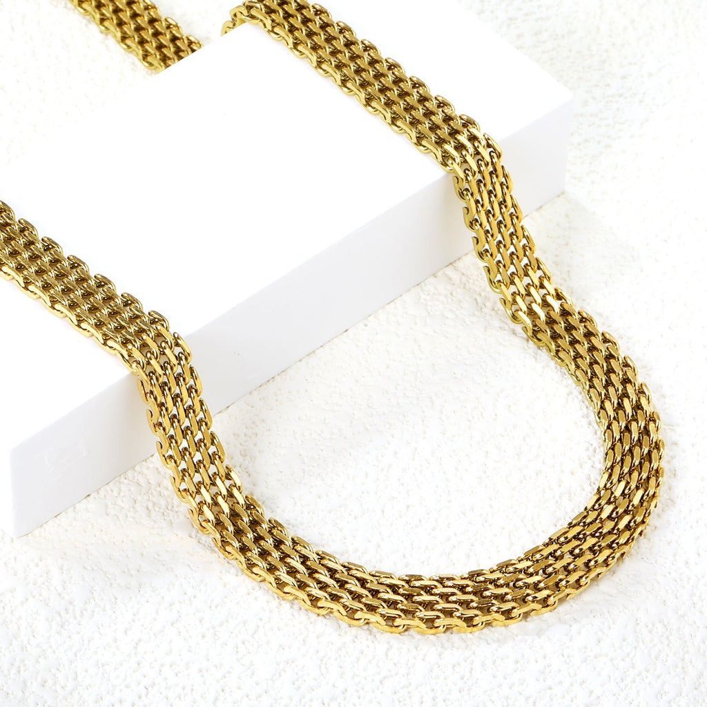 Braided Charm Chain Necklace - MacroPanora