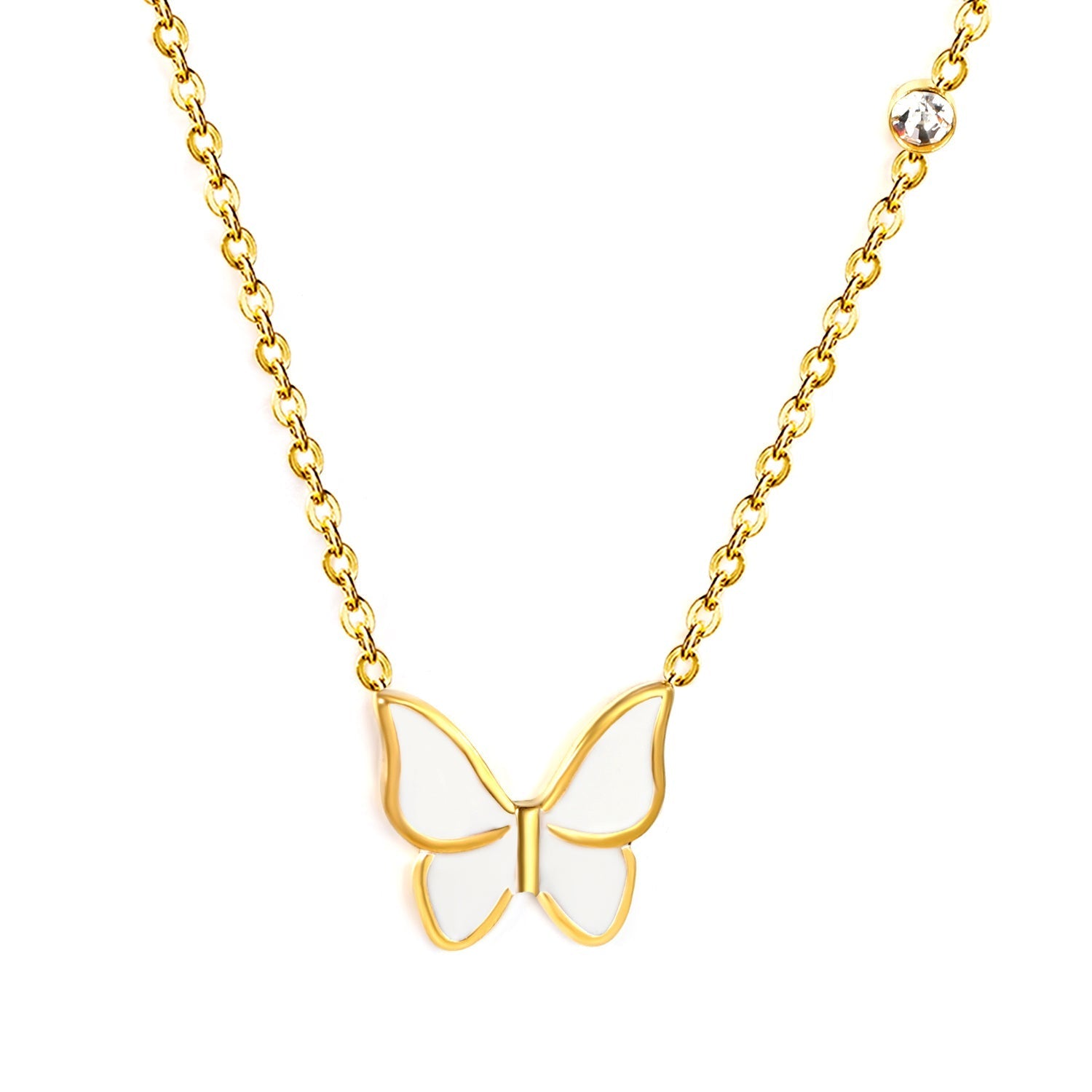 Butterfly Blossom Pendant Necklace - MacroPanora