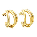 C - Shaped Triple Gold Studs - MacroPanora