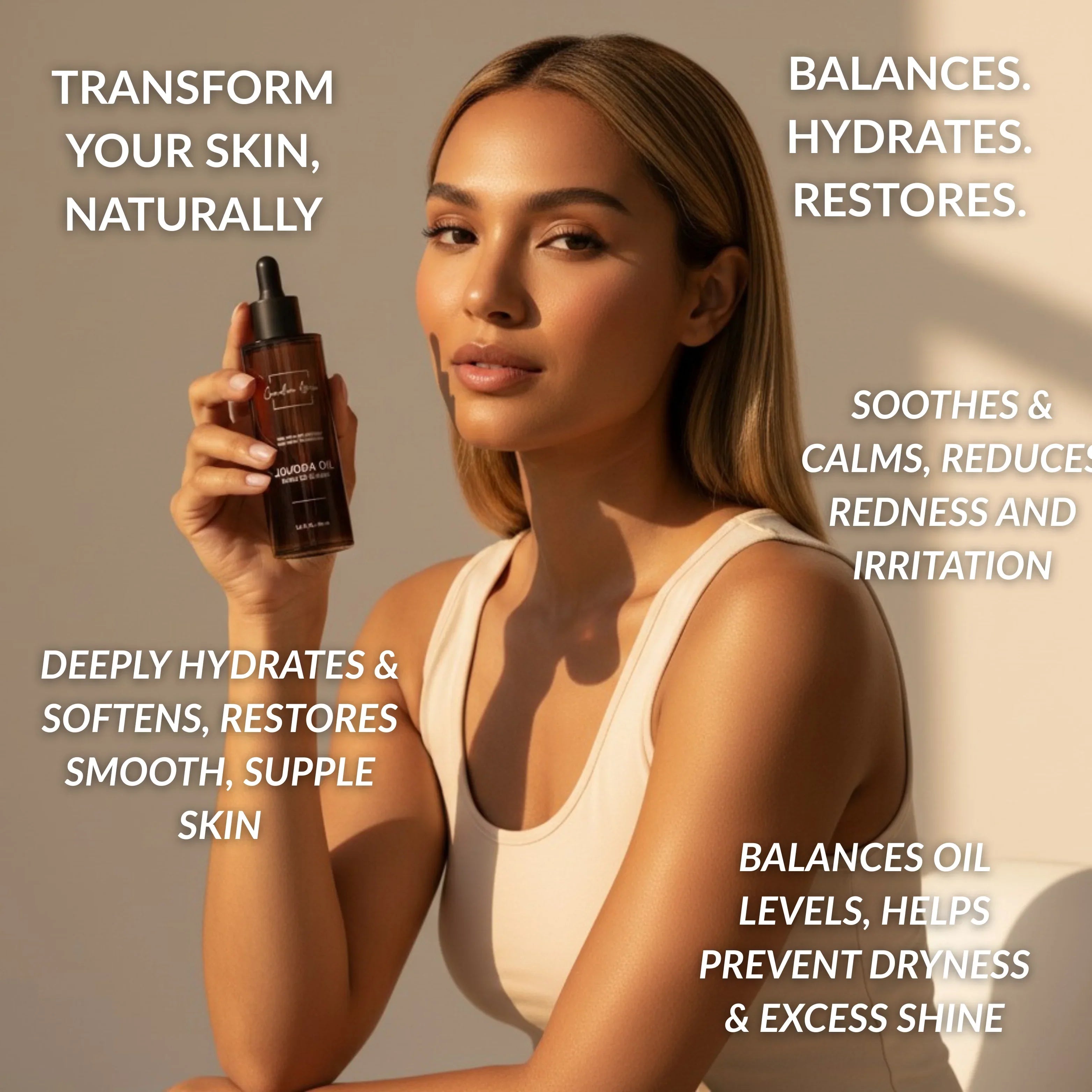 Canadian Grace 100% Organic Jojoba Oil – For Sensitive, Reactive & Acne-Prone Skin + Dry-Feeling or Oily Scalp - MacroPanora