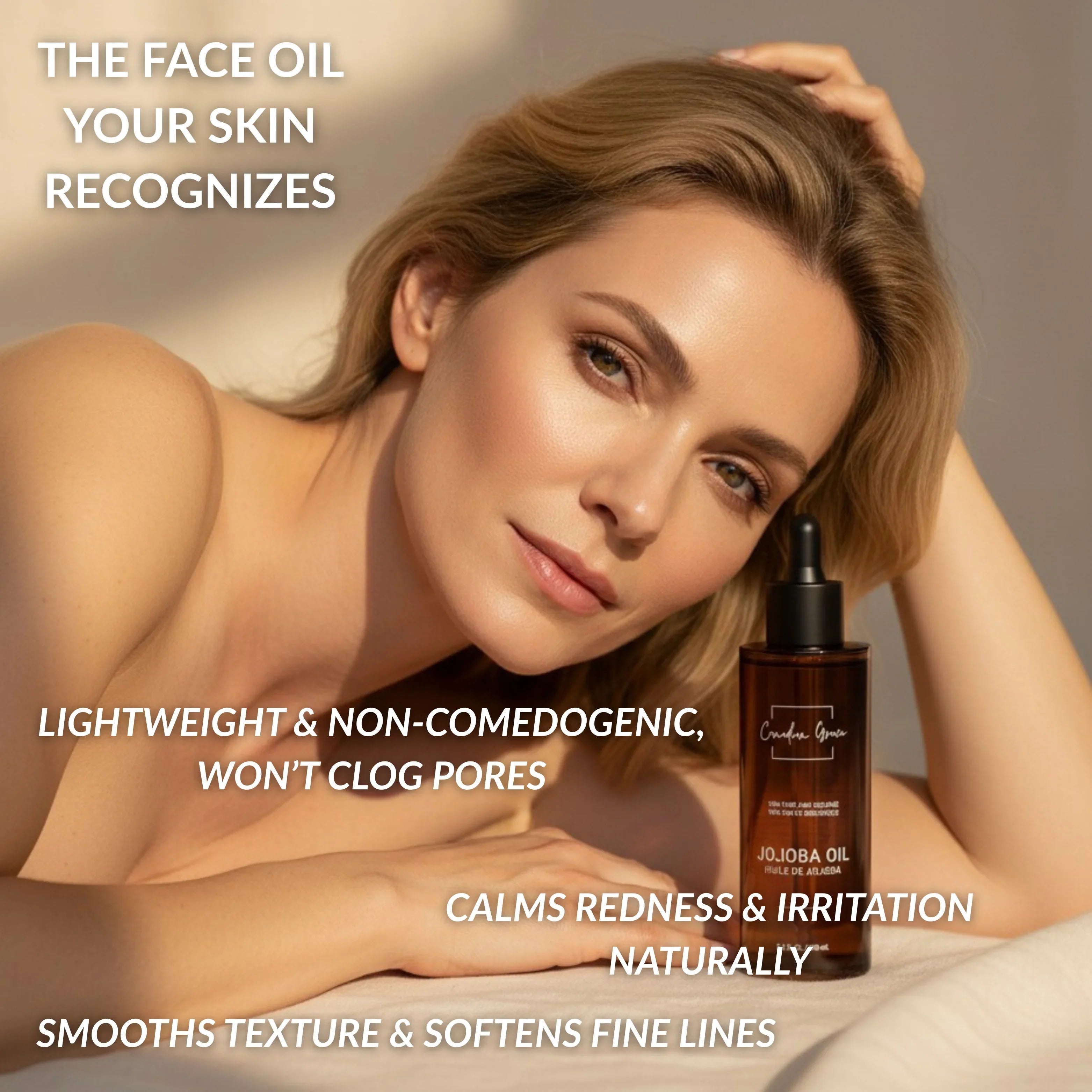 Canadian Grace 100% Organic Jojoba Oil – For Sensitive, Reactive & Acne-Prone Skin + Dry-Feeling or Oily Scalp - MacroPanora