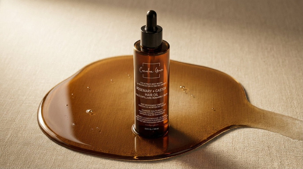 Canadian Grace Rosemary + Castor Hair Oil - The Ultimate Root Revival For Scalp Activation & Growth Support - MacroPanora