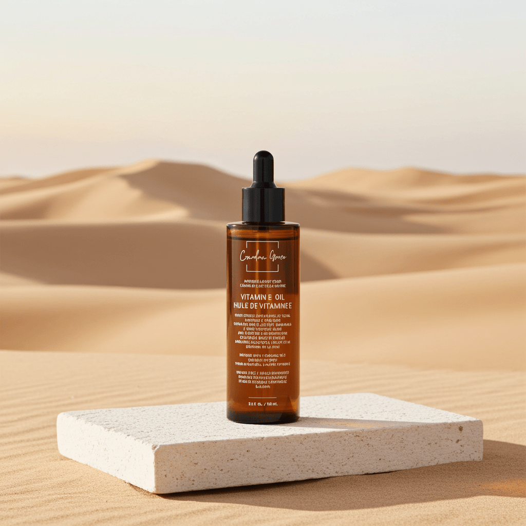 Canadian Grace Vitamin E Face Oil | 70,000 IU with 7 Organic Oils - Skin Barrier Support & Recovery For Dry, Stressed & Overworked Skin - MacroPanora