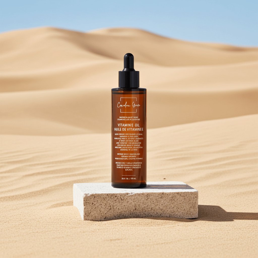 Canadian Grace Vitamin E Face Oil | 70,000 IU with 7 Organic Oils - Skin Barrier Support & Recovery For Dry, Stressed & Overworked Skin - MacroPanora