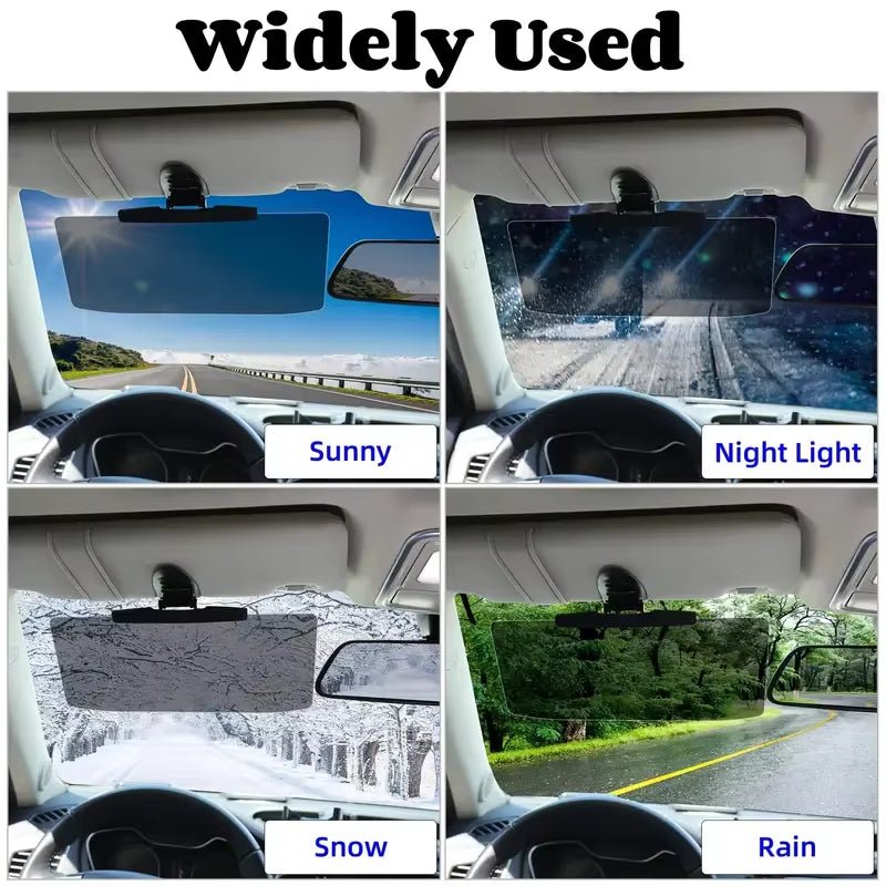 Car Mounted Anti - Glare Mirror and UV Protection Sunshade for Vehicles - MacroPanora