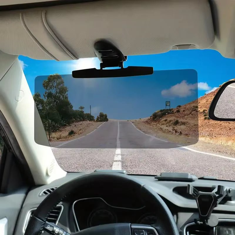 Car Mounted Anti - Glare Mirror and UV Protection Sunshade for Vehicles - MacroPanora