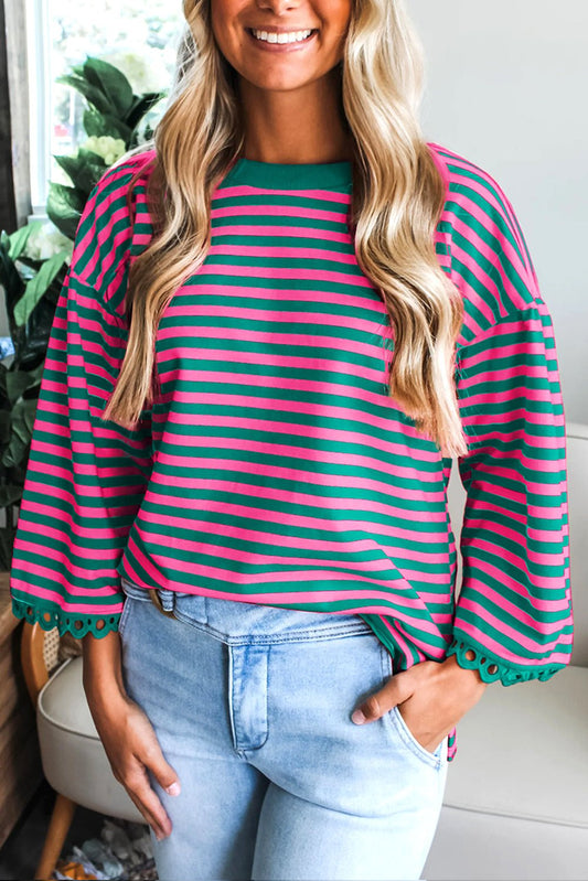 Casual Chic Women's Lightweight Striped Blouse - Stylish Everyday Top for Effortless Style and Comfort - MacroPanora