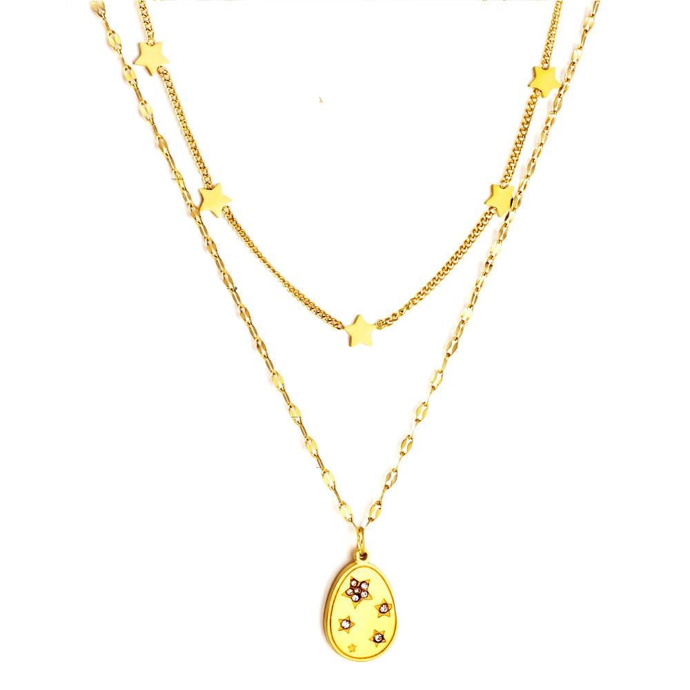 Celestial Crystal Oval Pendant - MacroPanora