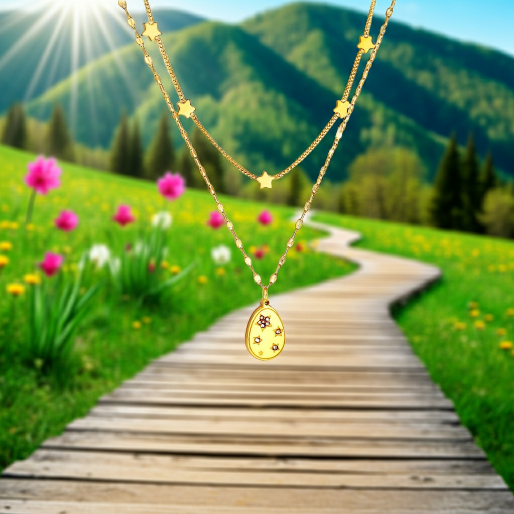Celestial Crystal Oval Pendant - MacroPanora
