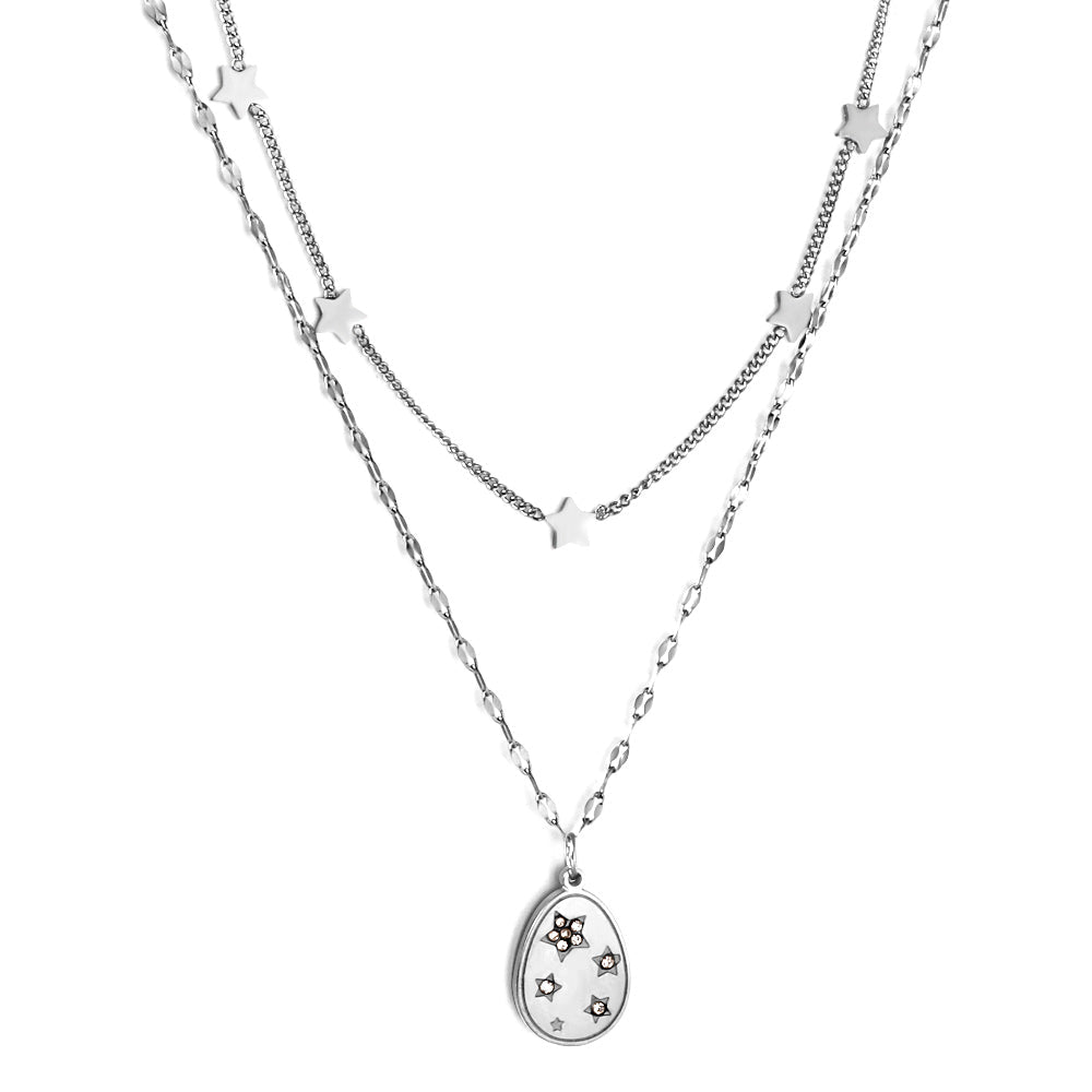 Celestial Crystal Oval Pendant - MacroPanora