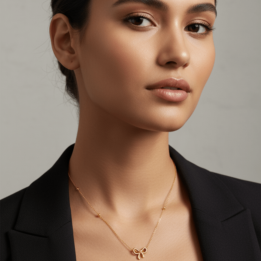 Charming Bow Pendant Necklace - MacroPanora