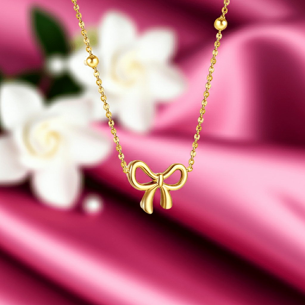 Charming Bow Pendant Necklace - MacroPanora