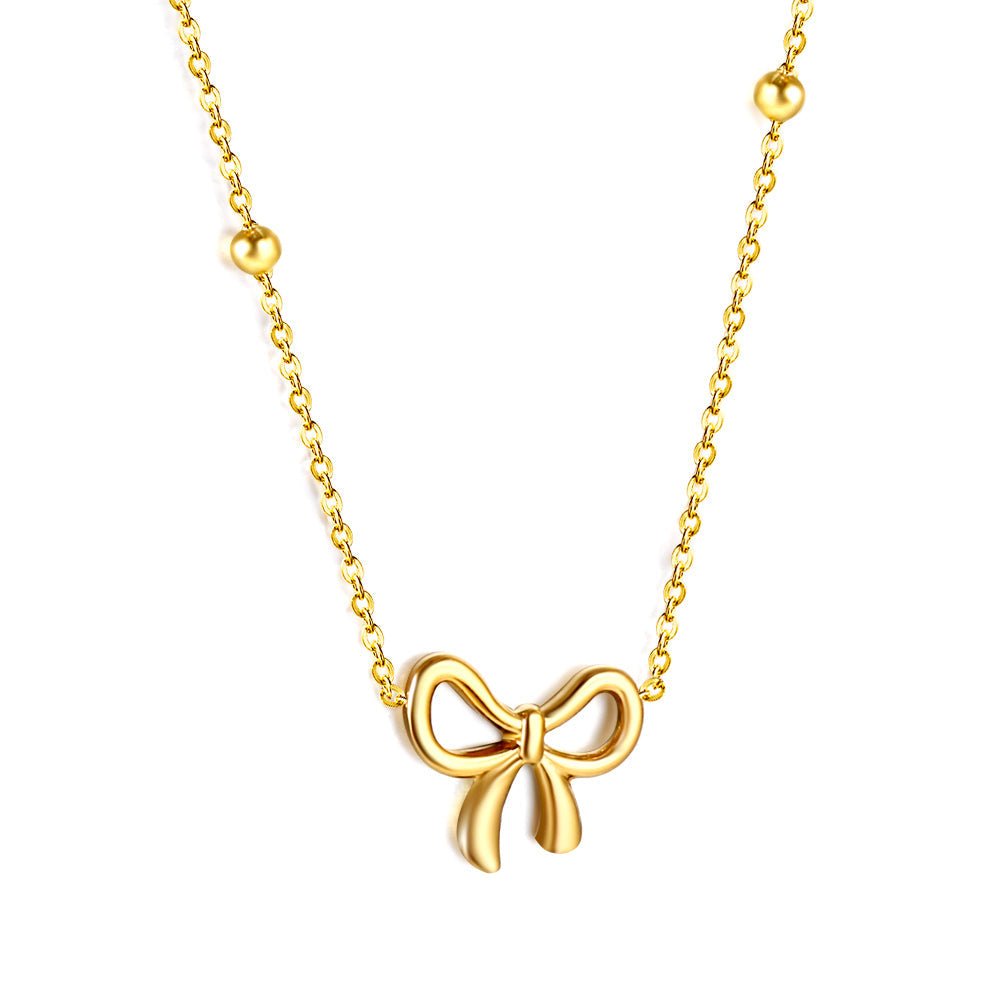 Charming Bow Pendant Necklace - MacroPanora