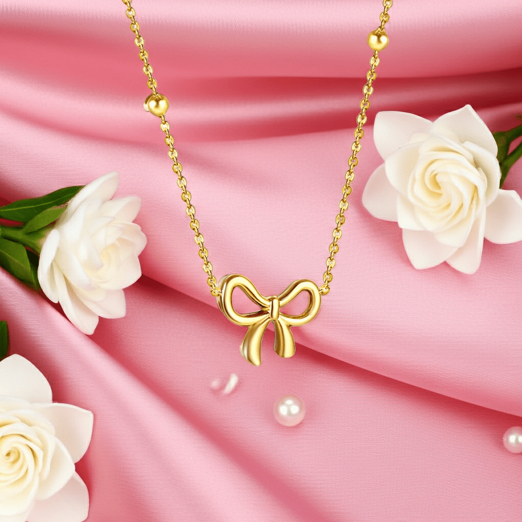Charming Bow Pendant Necklace - MacroPanora