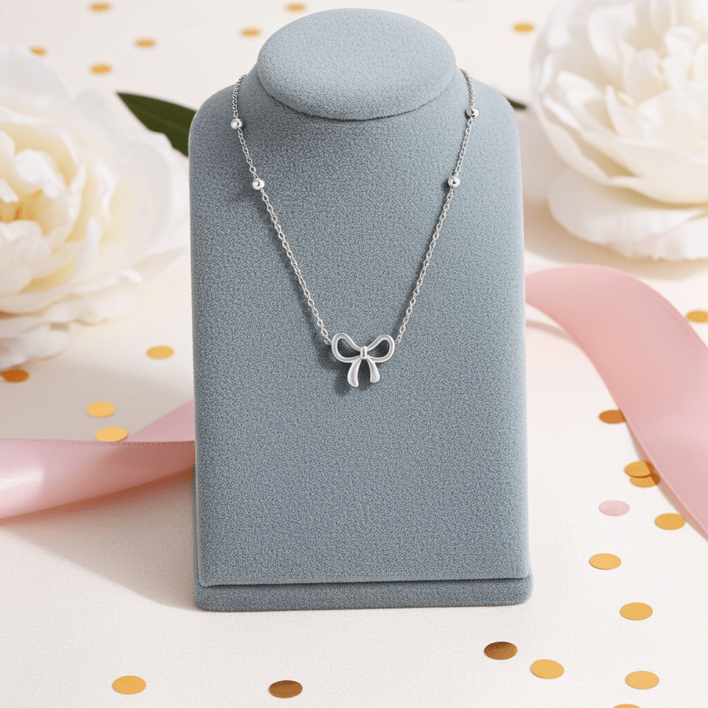 Chic Bow Charm Necklace - MacroPanora
