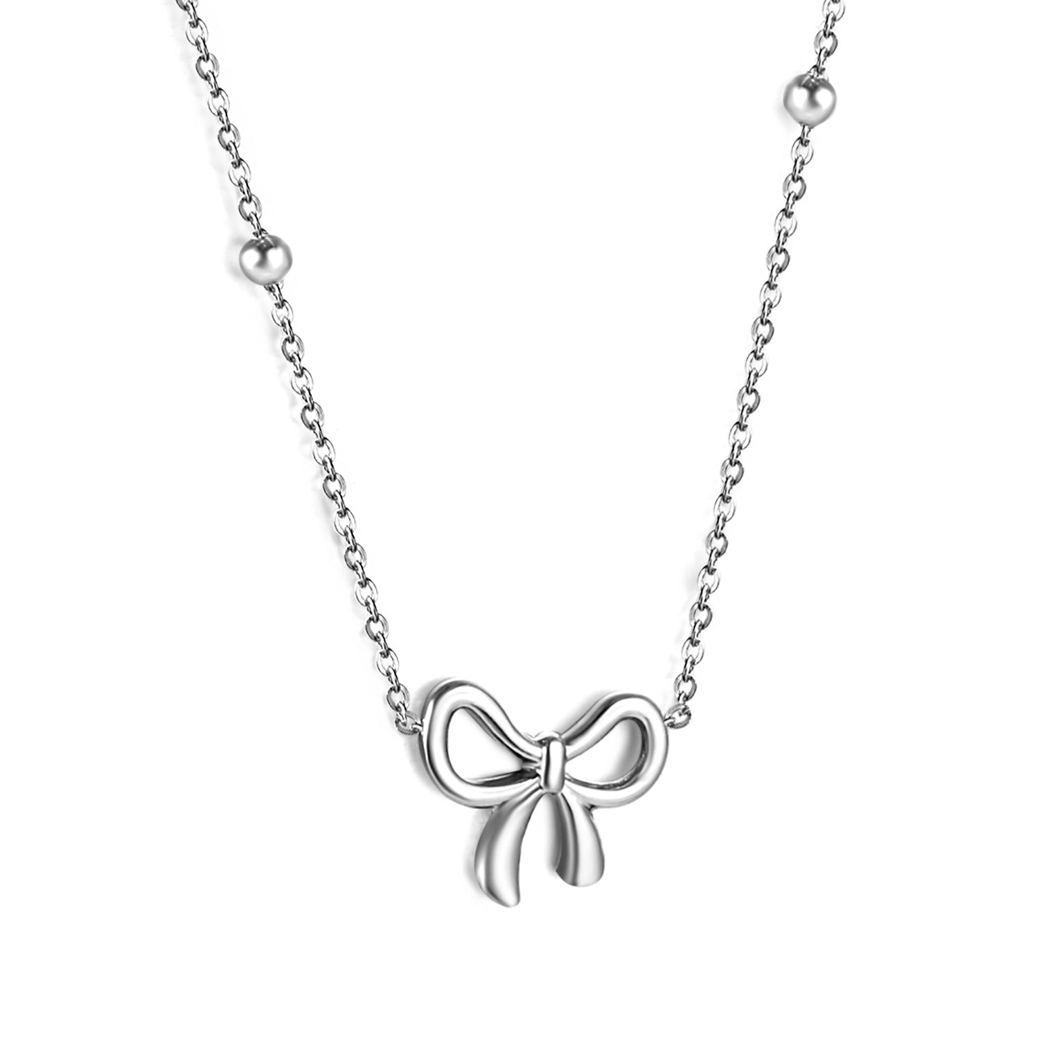 Chic Bow Charm Necklace - MacroPanora