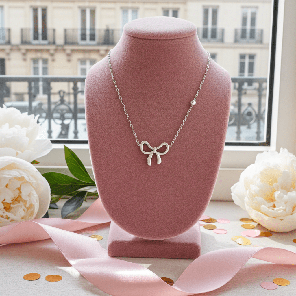 Chic Bow Charm Necklace - MacroPanora