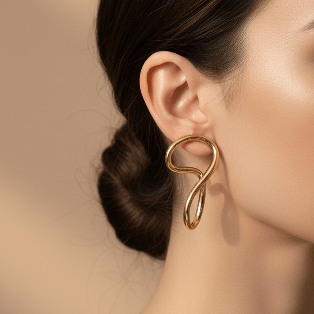 Chic Curved Hoop Earrings - MacroPanora