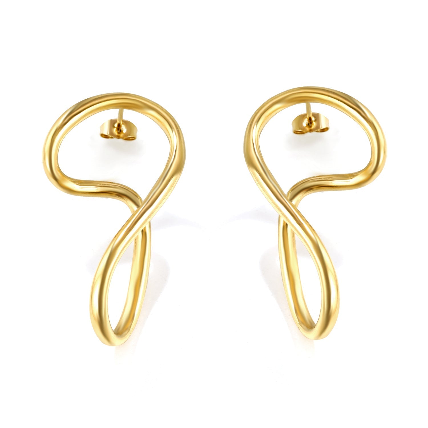 Chic Curved Hoop Earrings - MacroPanora