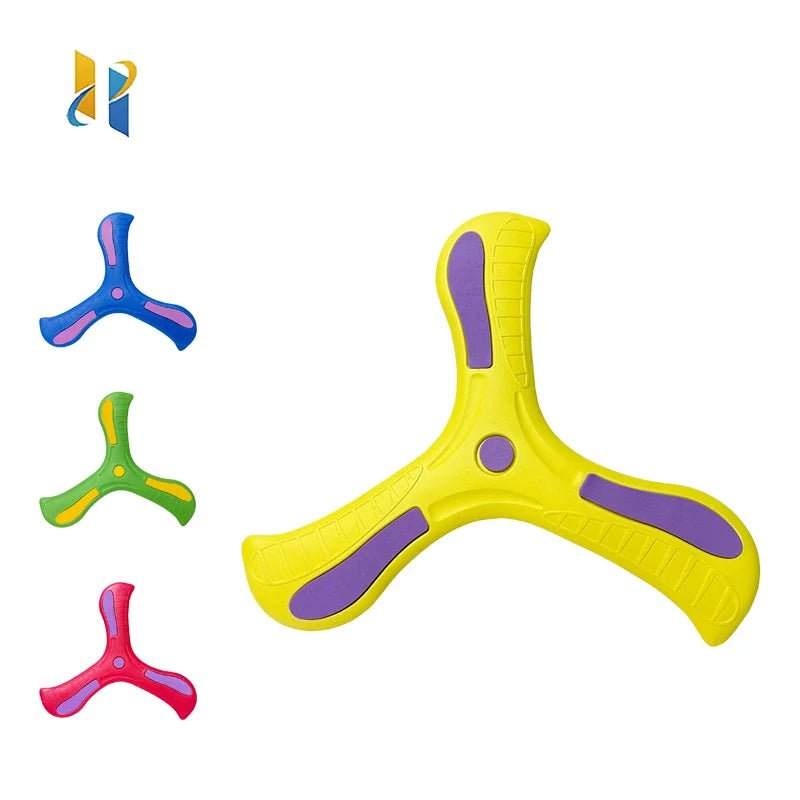 Children Boomerang Soft Three - Leaf Cross Outdoor Toy Flying Disc Adult - Kids Interactive Sports Toy for Puzzle Decompression Gift - MacroPanora