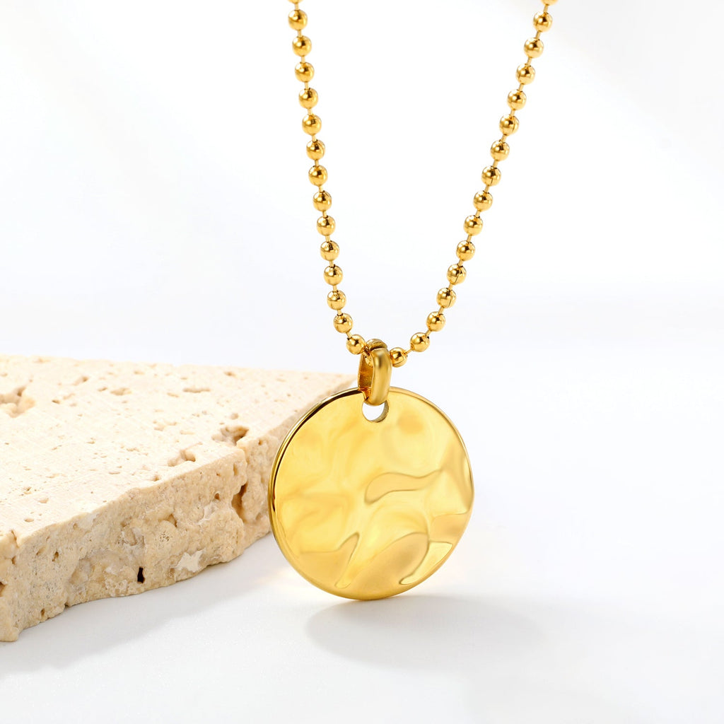 Circle Pendant Personalization Necklace - MacroPanora