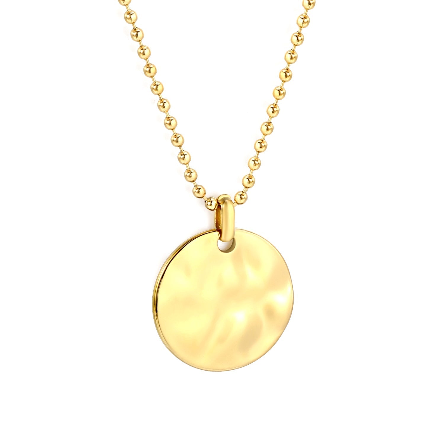 Circle Pendant Personalization Necklace - MacroPanora