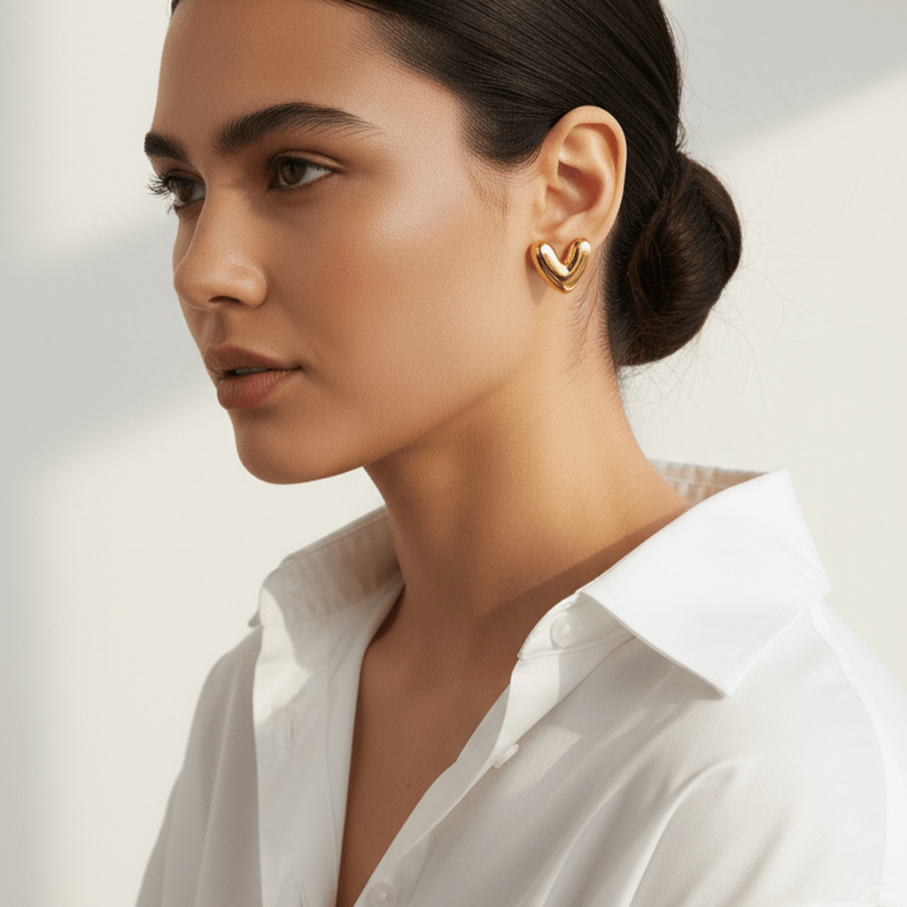 Classic Heart Studs - MacroPanora