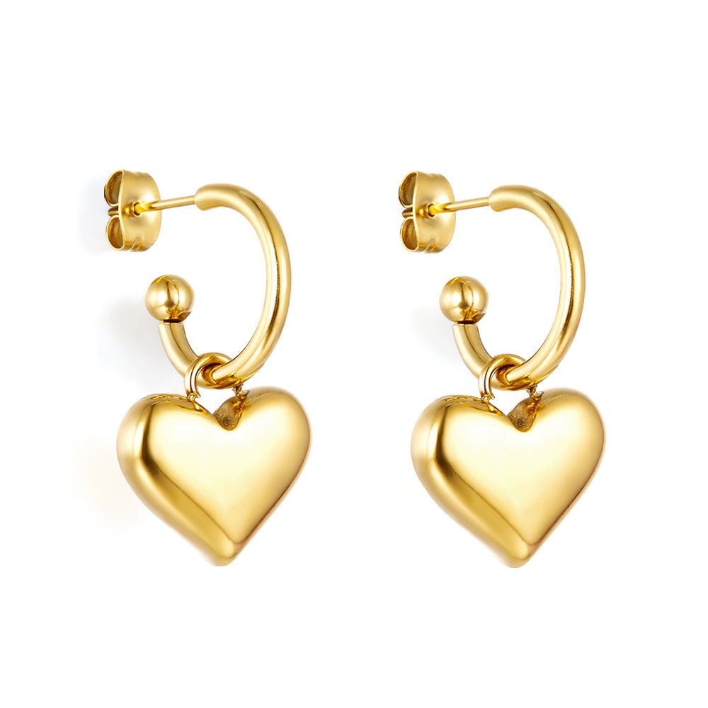 Classic Heart Studs - MacroPanora
