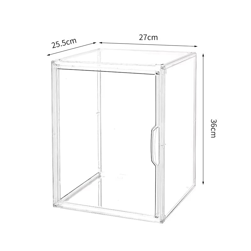 Clear Display Box for Fingures Clear Acrylic Foldable Toy Display Case for Figurines and Blind Box Dolls Action Figure Organizer - MacroPanora