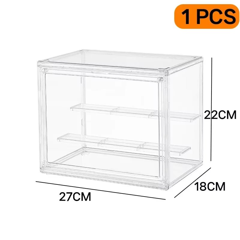 Clear Display Box for Fingures Clear Acrylic Foldable Toy Display Case for Figurines and Blind Box Dolls Action Figure Organizer - MacroPanora