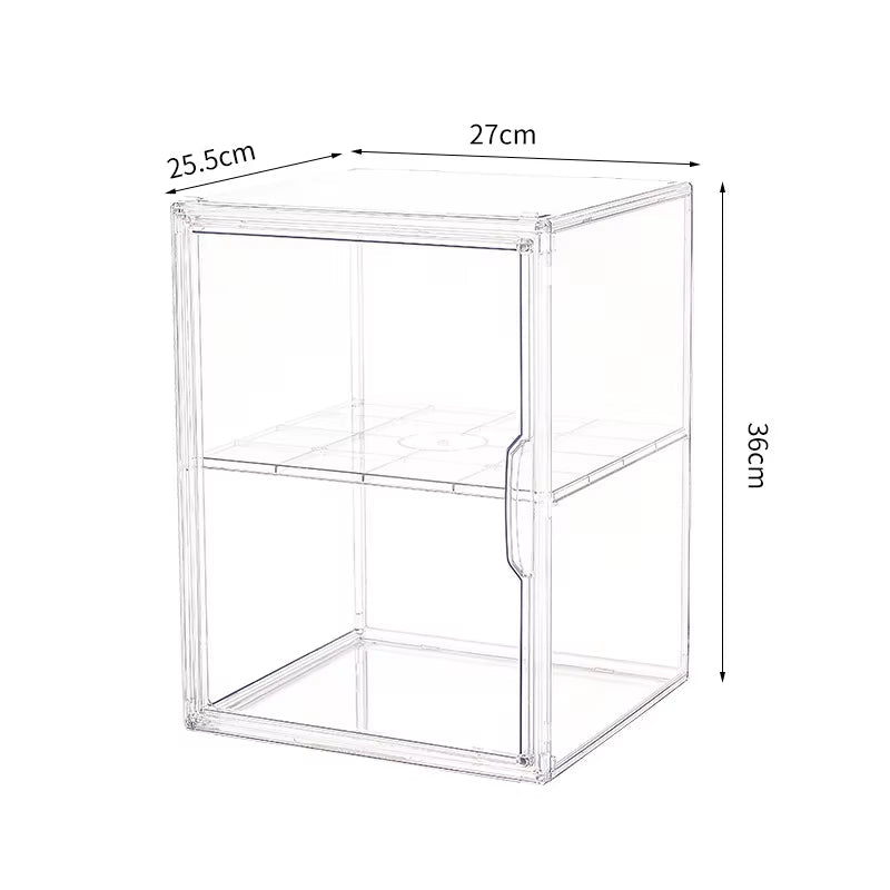 Clear Display Box for Fingures Clear Acrylic Foldable Toy Display Case for Figurines and Blind Box Dolls Action Figure Organizer - MacroPanora