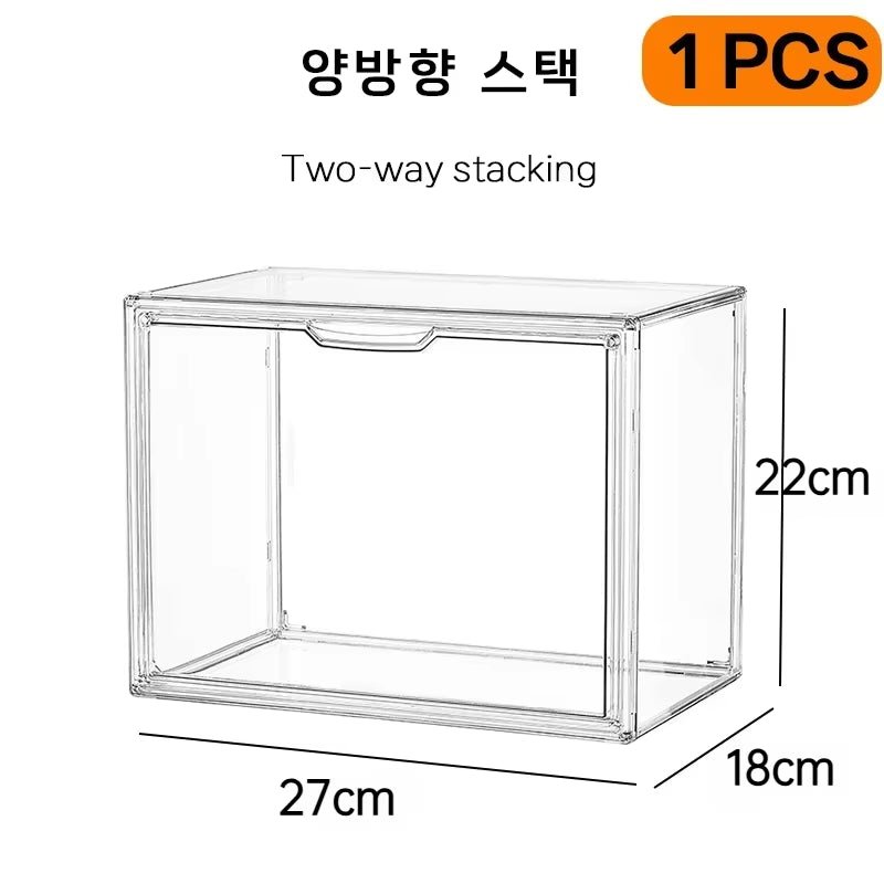 Clear Display Box for Fingures Clear Acrylic Foldable Toy Display Case for Figurines and Blind Box Dolls Action Figure Organizer - MacroPanora