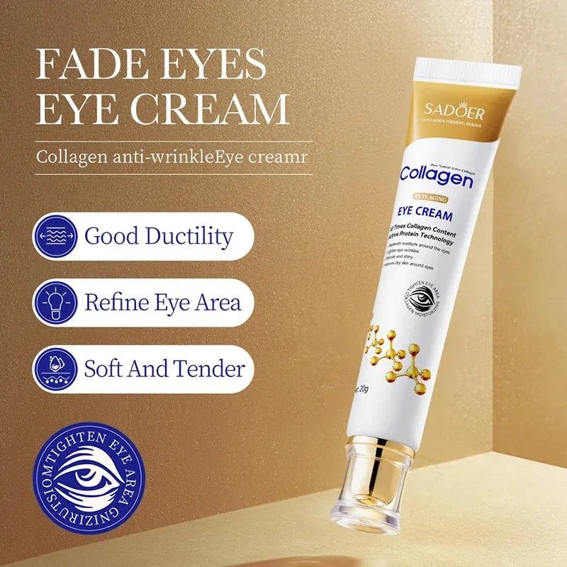 Collagen Eye Cream Skincare anti Dark Circles Eye Bags Firming Moisturizing Fade Fine Lines Cream Skincare Products for Eye - MacroPanora