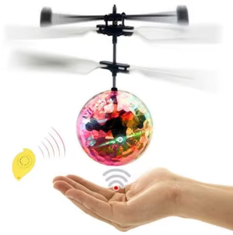 Colorful Mini Drone Shinning LED RC Drone Flying Ball Helicopter Light Crystal Ball Induction Dron Quadcopter Aircraft Kids Toys - MacroPanora