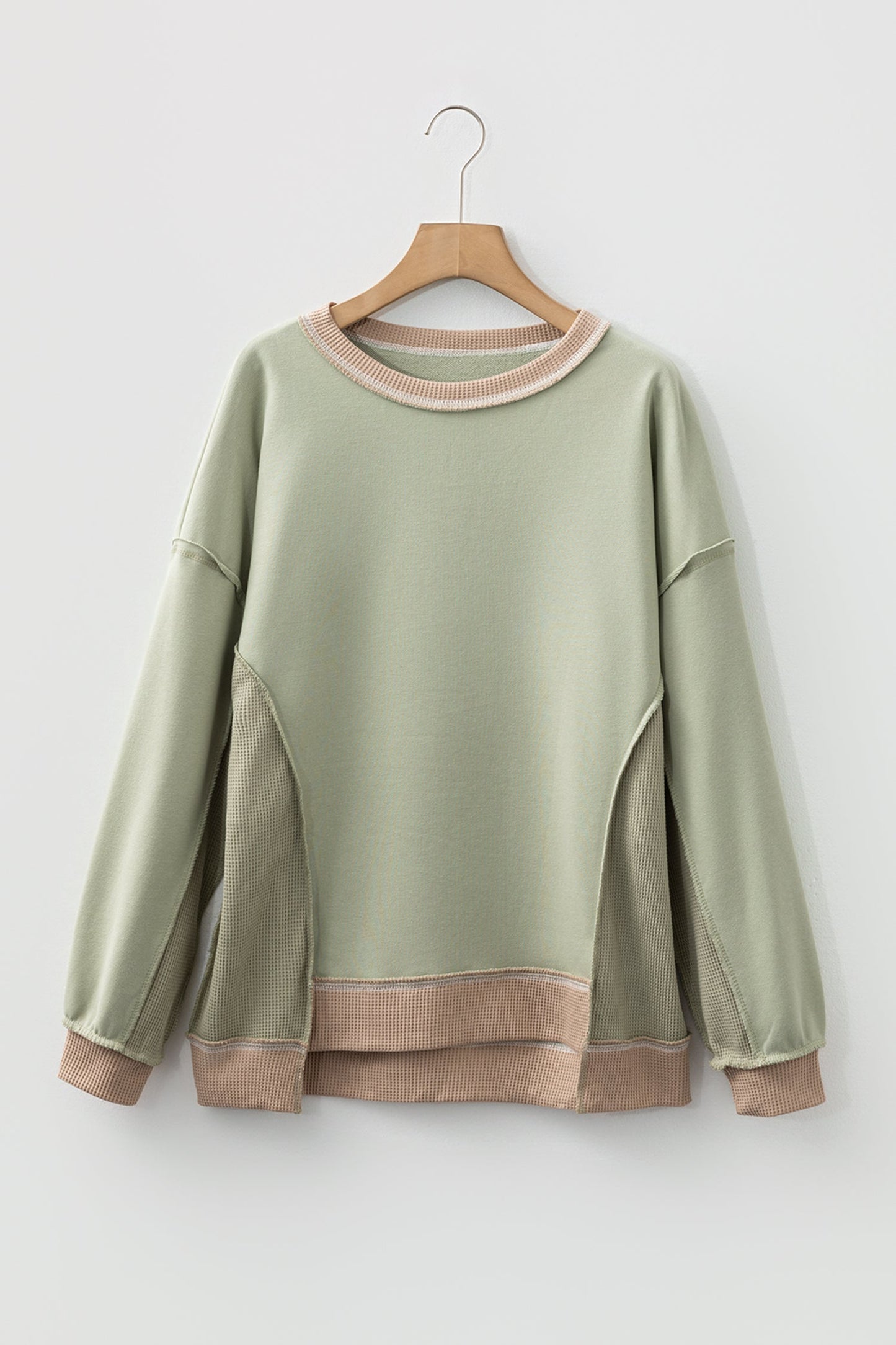 Cozy Women's Color Block Pullover Sweatshirt - Trendy Casual Style for Everyday Comfort and Relaxation - MacroPanora