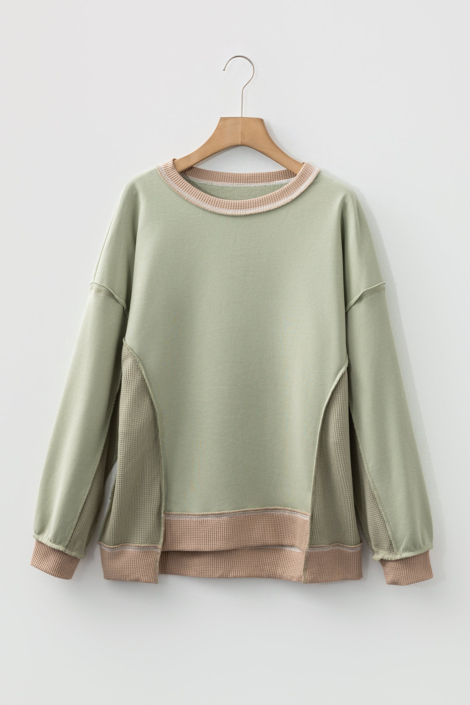 Cozy Women's Color Block Pullover Sweatshirt - Trendy Casual Style for Everyday Comfort and Relaxation - MacroPanora