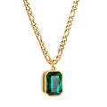 Crystal Bar Pendant Golden - Necklace | MacroPanora